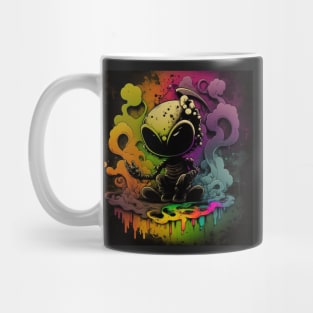 Cosmic Alien Two Splatter Paint Mug